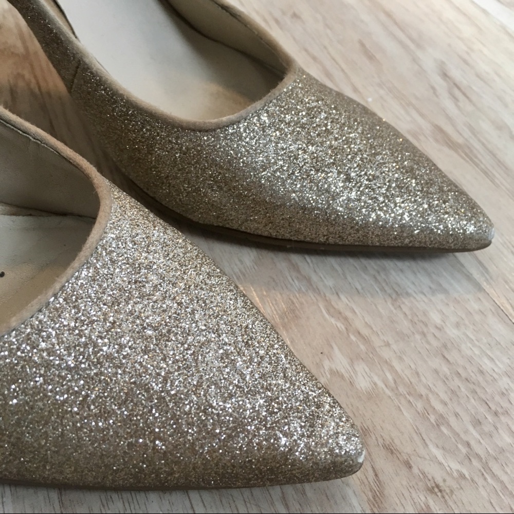 2/$45 SALE Nine West Gold Glitter Pumps